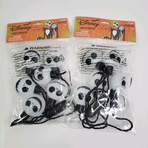 NEW 2pc Claire’s Jack Skellington Light Up Necklace Nightmare Before Christmas